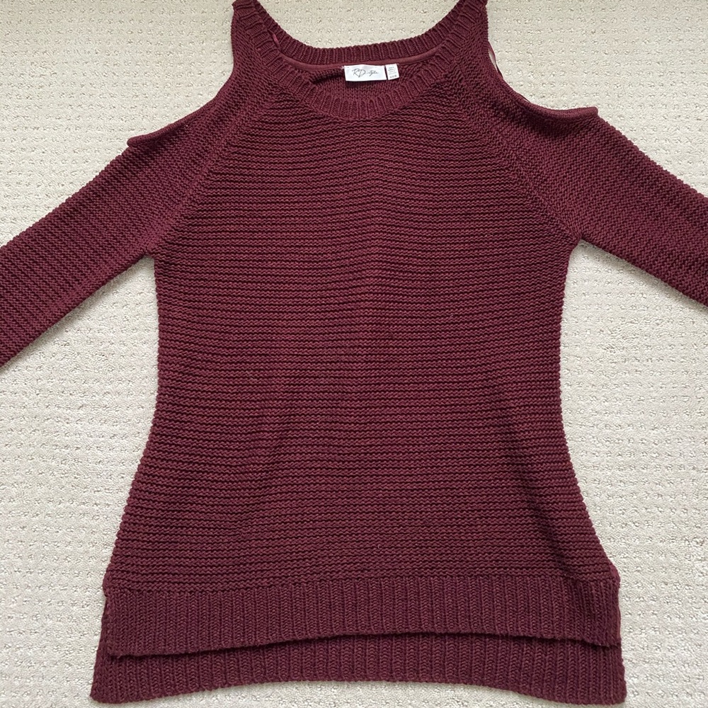 Cold shoulder sweater